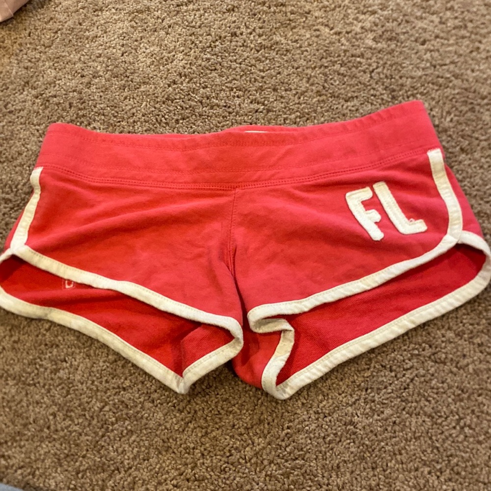 Pink shorts. Very short. Small.